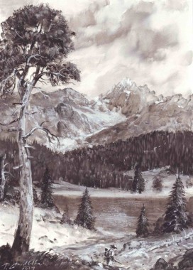 kvaš, papír 23 x 18 cm, 2017 / gouache on paper
(Soukromá sbírka)