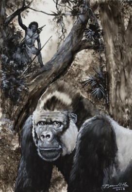 kvaš, papír 32 x 22,5 cm, 2018 / gouache on paper
(Soukromá sbírka)